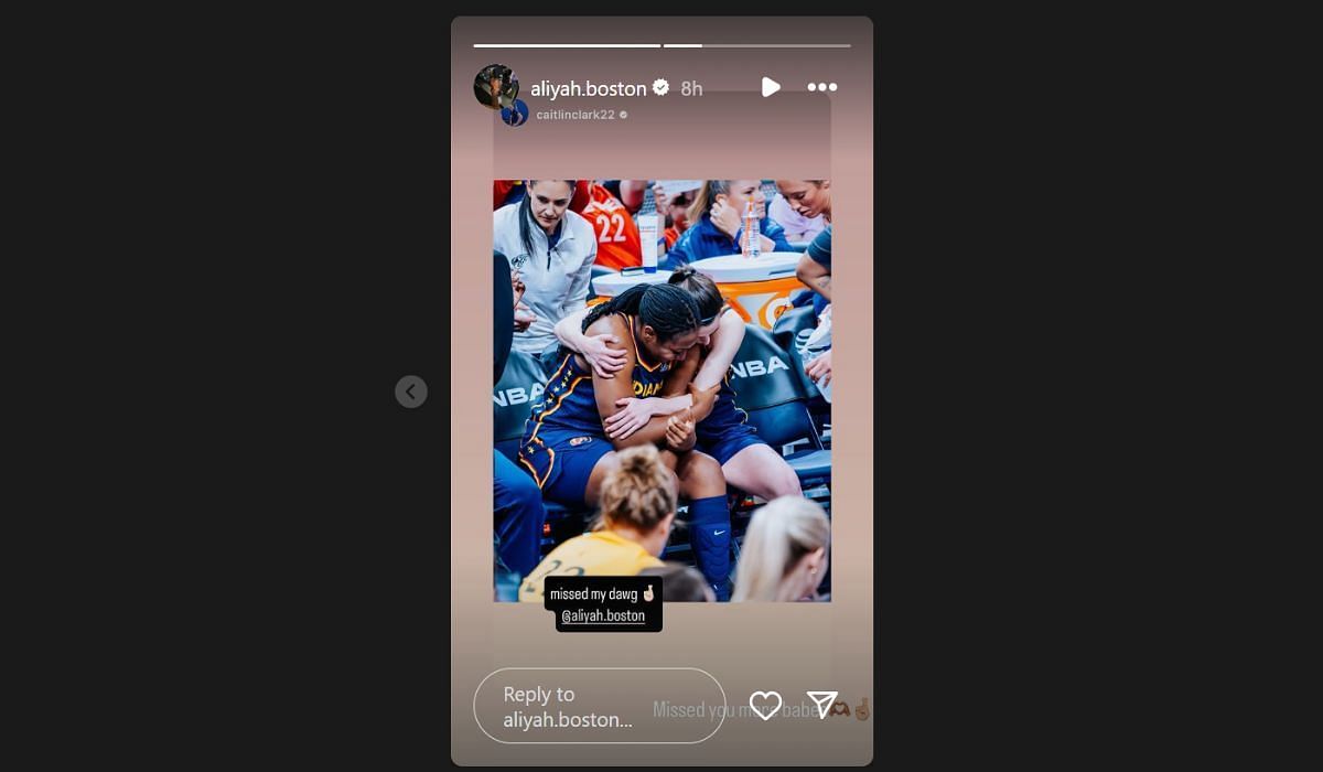 (Image Credit: Aliyah Boston/Instagram)